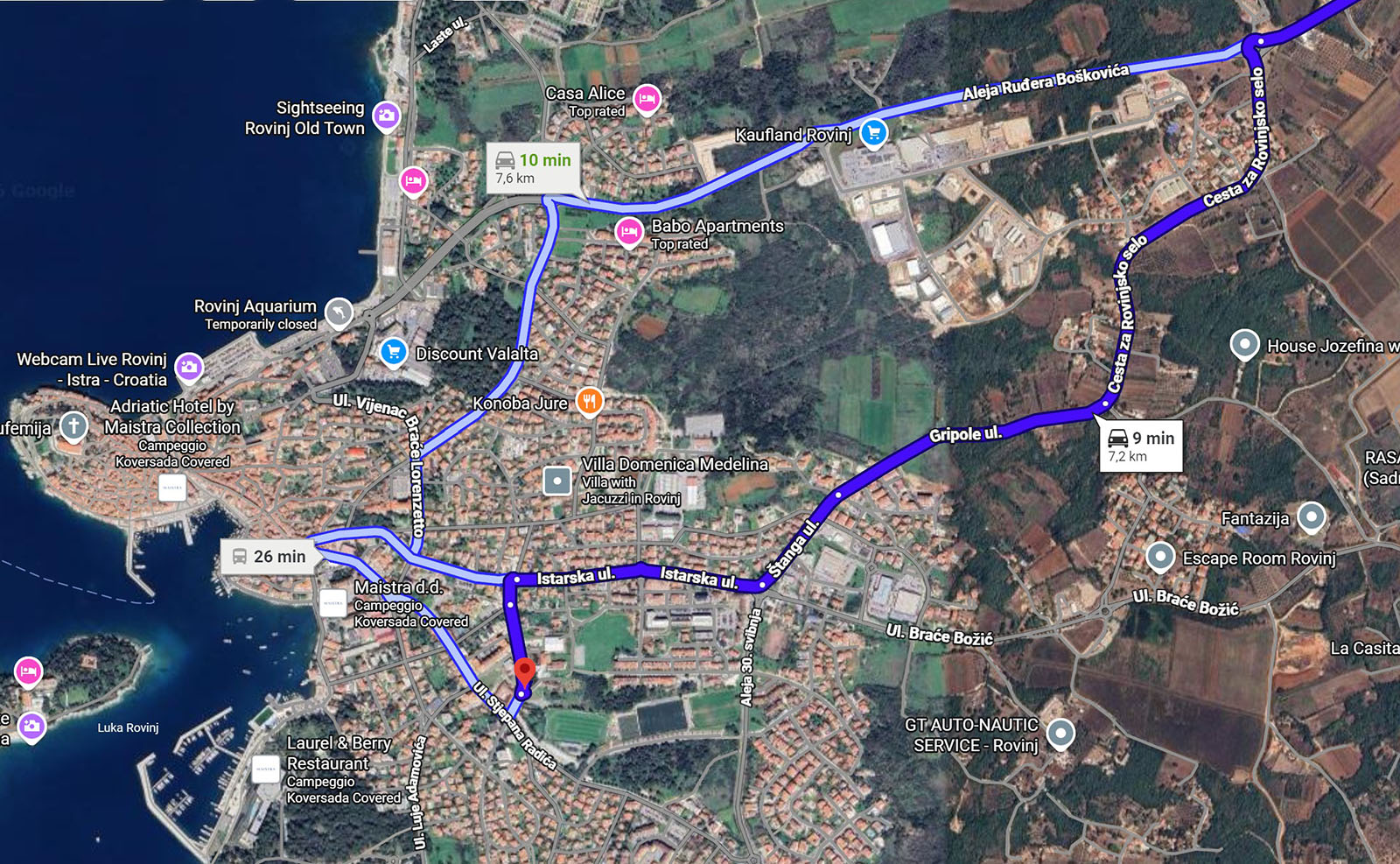 Percorso dal paese al parcheggio